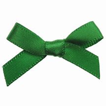 7mm Satin Ribbon Bows x100 Emerald - Click Image to Close